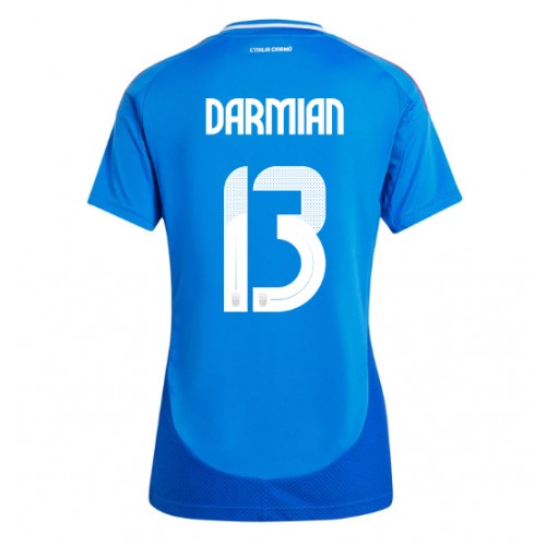 Italien Matteo Darmian #13 Hjemmebanetrøje Dame EM 2024 Kortærmet